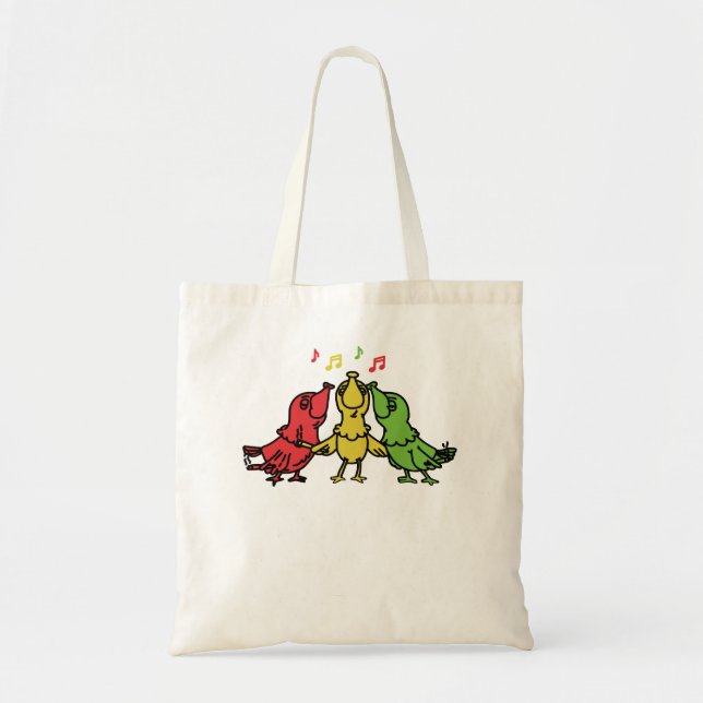 Bolso De Tela tres pequeños pájaros (Frente)