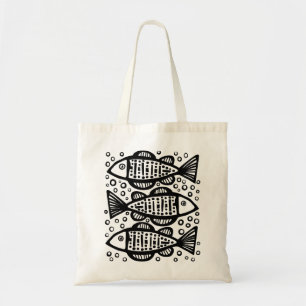 Bolso De Tela Tres pescados