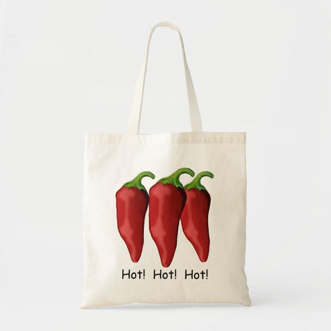 Bolso De Tela Tres pimientos de chile (Frente)