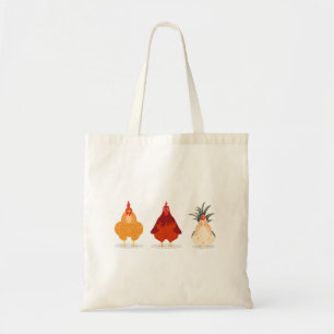 Bolso De Tela Tres pollos cortos