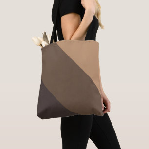 Bolso De Tela Tres sombras de café marrón