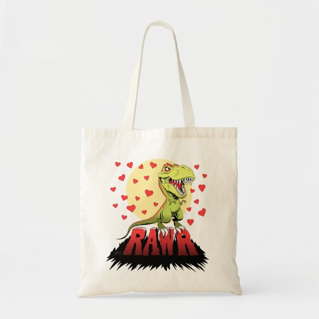 Bolso De Tela Trex Rawr (Frente)