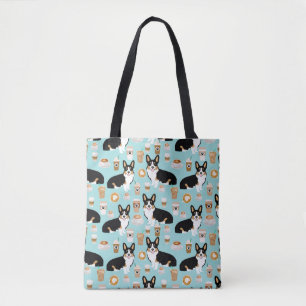 Bolso De Tela Tri café del Corgi - azul