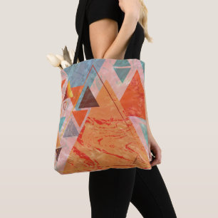 Bolso De Tela Triángulo moderno - geometría artística