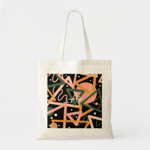 Bolso De Tela Triángulo y círculos