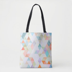 Bolso De Tela Triángulos de algodón de azúcar acuarela PixDezine