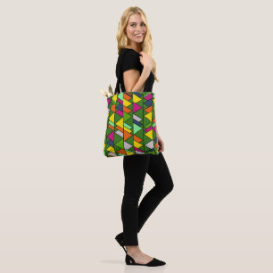 Bolso De Tela Triángulos de flores