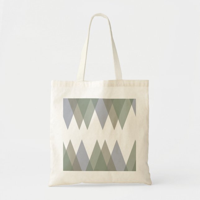 Bolso De Tela Triángulos de Khaki (Frente)