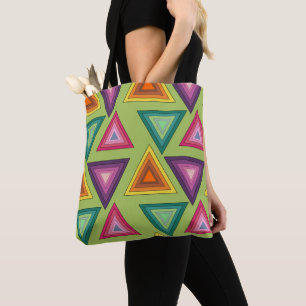 Bolso De Tela Triángulos de los años 1970