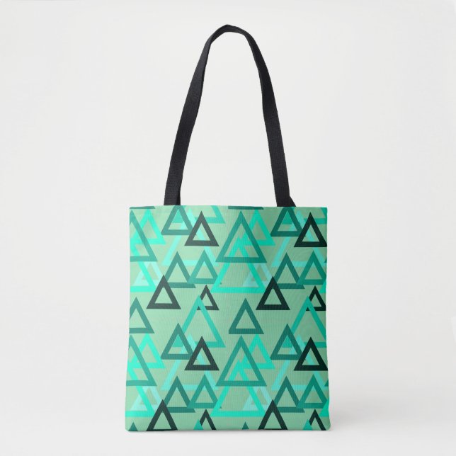 Bolso De Tela Triángulos dispersos (Anverso)