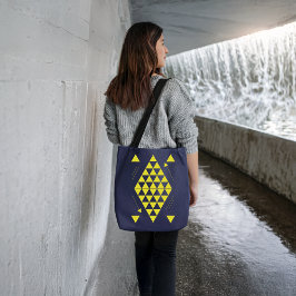 Bolso De Tela Triángulos geométricos amarillos