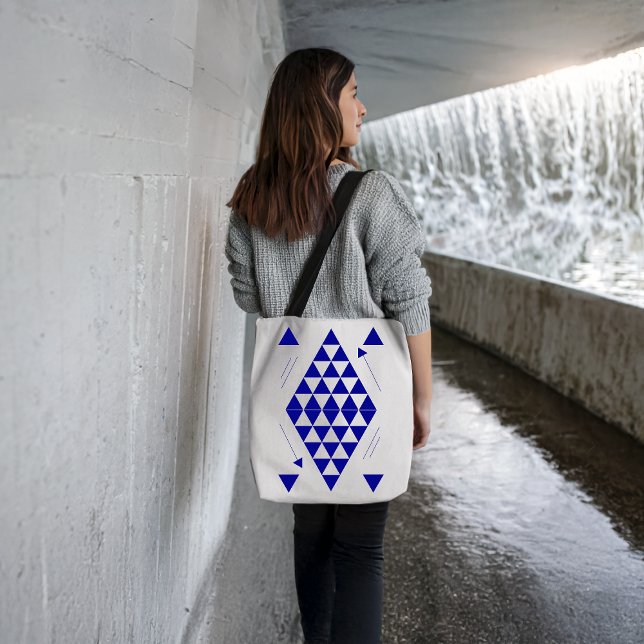 Bolso De Tela Triángulos geométricos azules (Subido por el creador)