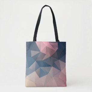Bolso De Tela Triángulos geométricos poligonales de colores vivo