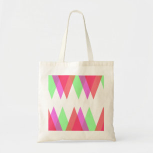 Bolso De Tela Triángulos rojos y verdes