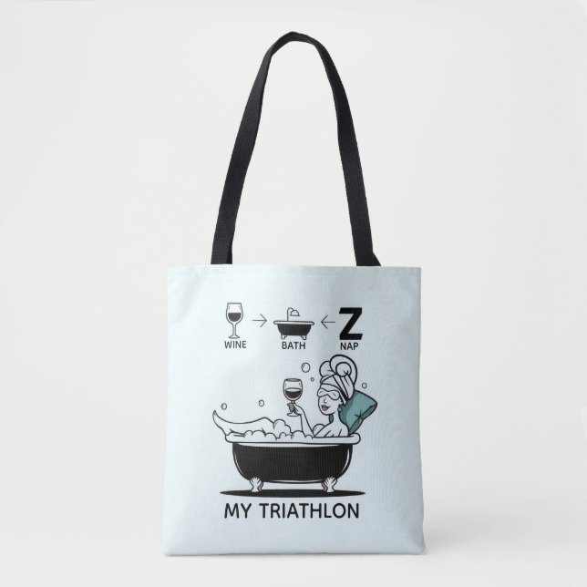 Bolso De Tela Triatlón femenino (Anverso)
