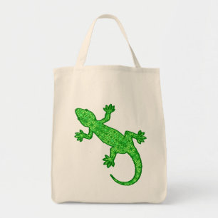 Bolso De Tela Tribal Batik Gecko - Lime y verde esmeralda
