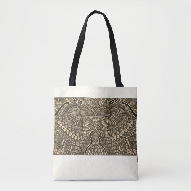 Bolso De Tela Tribal Eagle Art Tote Bag (Anverso)