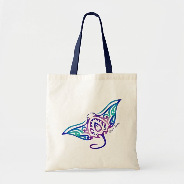 Bolso De Tela Tribal Manta Ray (Frente)