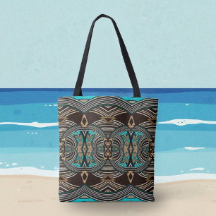 Bolso De Tela Tribal resumen de mareas oceánicas