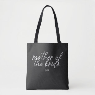Bolso De Tela Tribu de la Novia Monograma Moderno de la Novia
