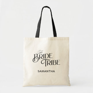 Bolso De Tela Tribuna de novia Personalizado de escritura negra 