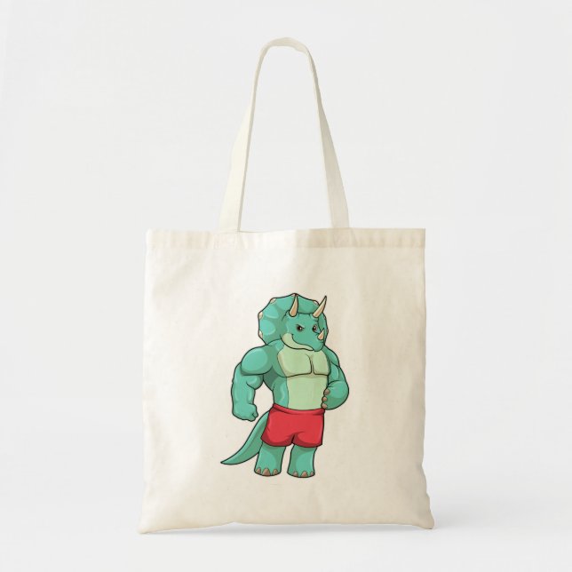 Bolso De Tela Triceratops como culturista en Bodybuilding (Frente)