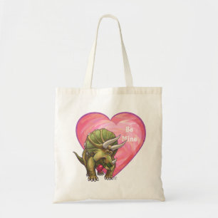 Bolso De Tela Triceratops Red Rose Heart