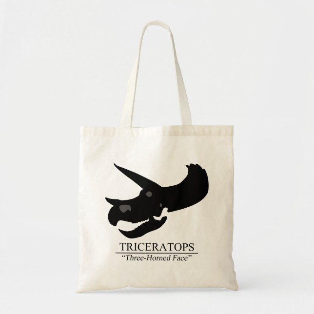 Bolso De Tela Triceratops Skull (Frente)