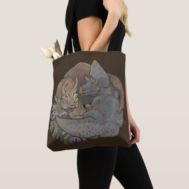 Bolso De Tela Triceratops Snuggles (Detalle)