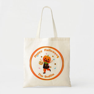Bolso De Tela Trick de cabeza de calabaza o tréter Halloween
