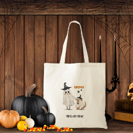 Bolso De Tela Trick de Halloween o trato a perro fantasma person