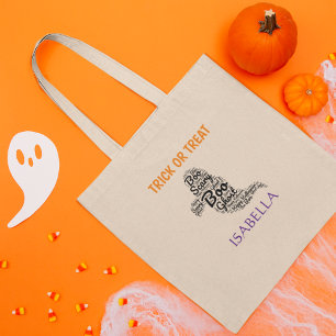 Bolso De Tela Trick de tipografía fantasma o truco para tratar l