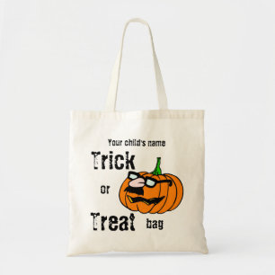 Bolso De Tela Trick o calabaza graciosa para un niño Personaliz