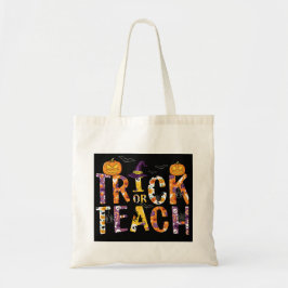 Bolso De Tela Trick o Teach/Halloween/Tret/Book/Laptop