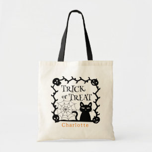 Bolso De Tela Trick O Tratamiento De Nombre Personalizado De Crá
