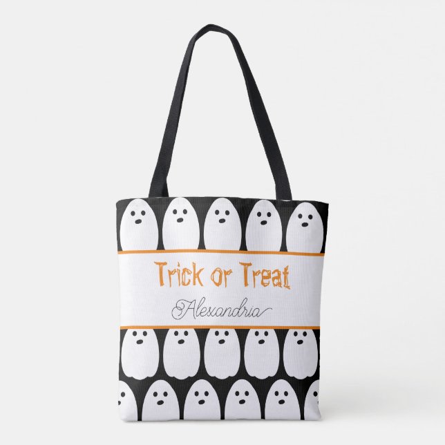Bolso De Tela Trick o tratamiento personalizado de los fantasmas (Reverso)