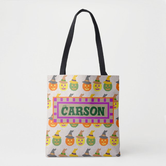 Bolso De Tela Trick o trato de Jack O'Lantern (Anverso)