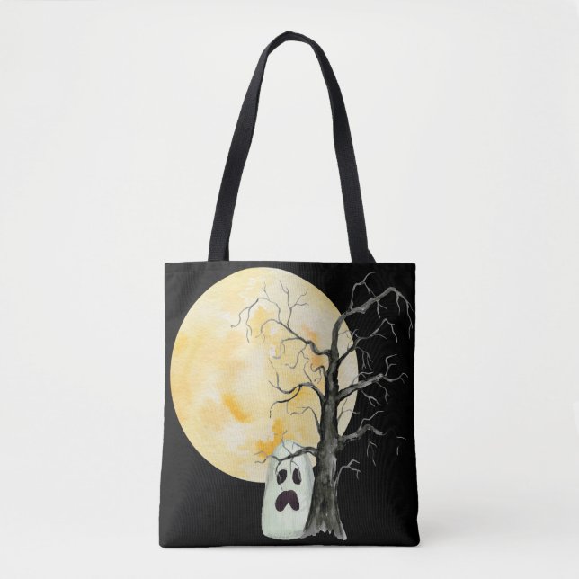 Bolso De Tela Trick o trato fantasma asustado (Anverso)