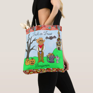 Bolso De Tela Trick o Treat Boy's Cowboy Costume Halloween