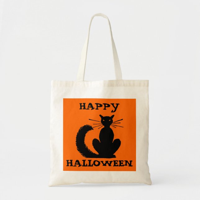 Bolso De Tela Trick o Treat-Cat (Frente)