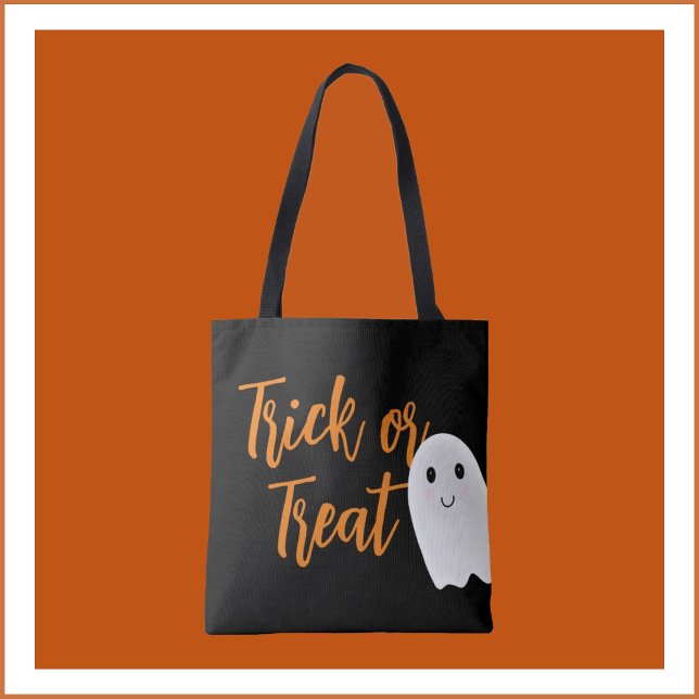 Bolso De Tela Trick o Trek Halloween Goodie Bag (Subido por el creador)