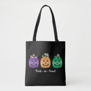 Bolso De Tela Trick O Tremendo Halloween Jack O Lantern Candy Pa