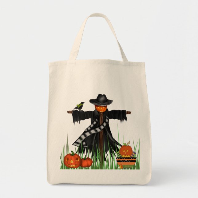 Bolso De Tela Trick o Trete Tote Bag con calabazas (Frente)