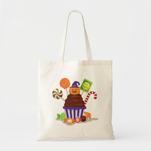 Bolso De Tela Trick O Trete Tote Bag De Halloween (Frente)