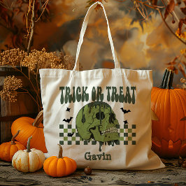 Bolso De Tela Trick O Trick De Candy De Zombie Skull Boy Persona