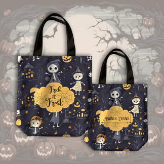 Bolso De Tela Trick o trineo de espeluznantes y tristes Ghouls H
