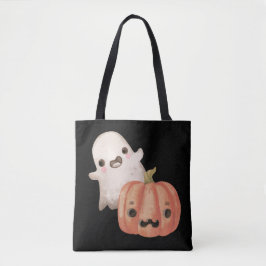 Bolso De Tela Trick o truco con ghost y Jack-O-Lantern