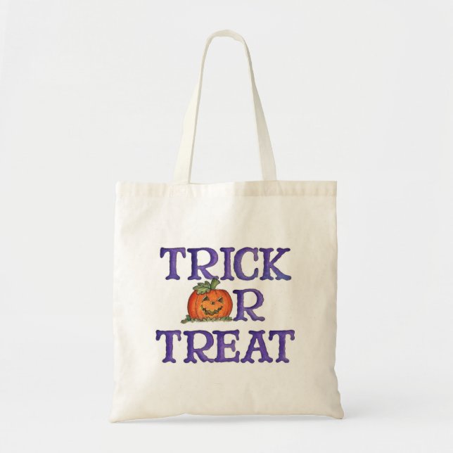 Bolso De Tela Trick-or-Treat (Frente)