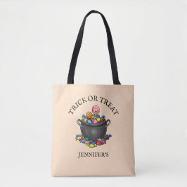 Bolso De Tela Trick or Treat Candy Pot