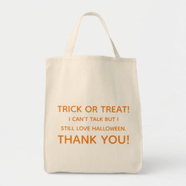 Bolso De Tela Trick or Treat Can't Talk